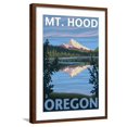 thumbnail image 1 of Art.com Mount Hood, Oregon, View of the Mountain from Lost Lake Art Print by Lantern Press, Brown Frame Wall Art, 21" x 29", 1 of 5