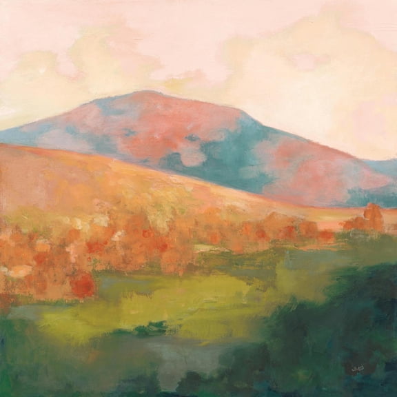 Art.com Mountain Morning Pink Art Print by Julia Purinton, 16" x 16"