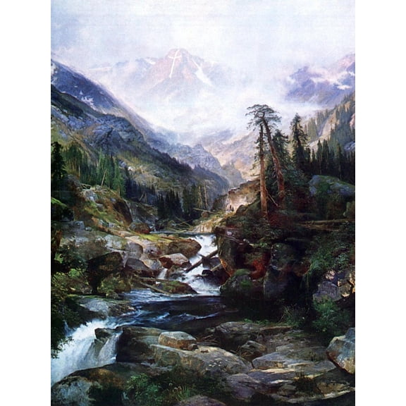 Art.com Mountain Of The Holy Cross Art Print by Thomas Moran, 12" x 16"