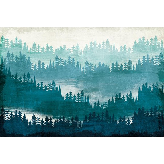 Art.com Mountainscape Blue Art Print by Michael Mullan, 18" x 12"