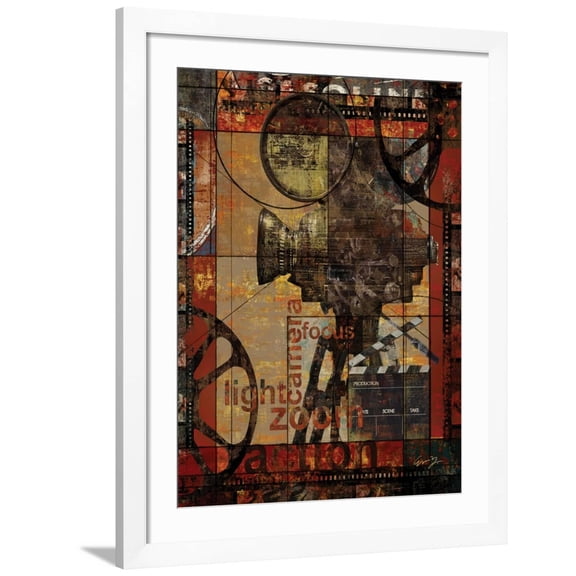 Art.com Movie Camera Art Print by Eric Yang, White Frame Wall Art, 32" x 40"