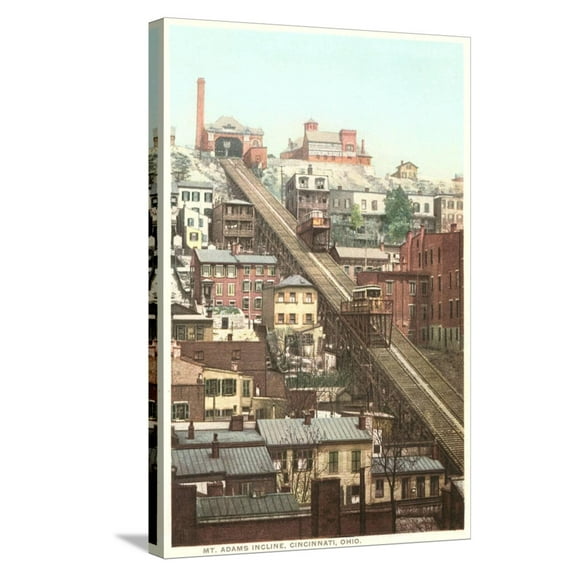 Art.com Mt. Adams Incline, Cincinnati, Ohio Stretched Canvas Print Wall Art, 16" x 24"