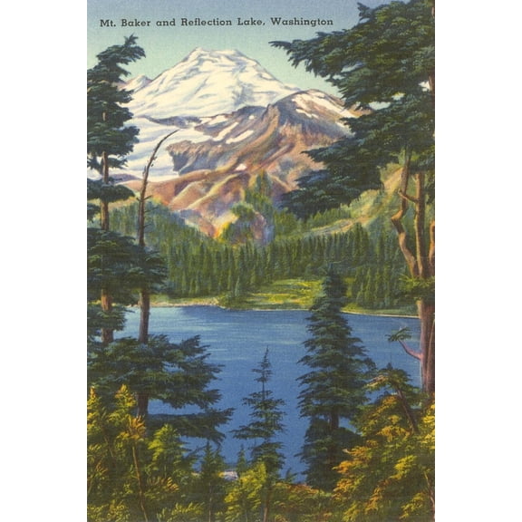 Art.com Mt. Baker, Washington Art Print, 24" x 36"