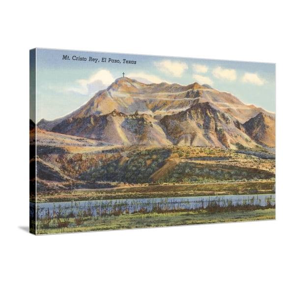 Art.com Mt. Cristo Rey, El Paso, Texas Stretched Canvas Print Wall Art, 36" x 24"