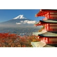 thumbnail image 1 of Art.com Mt. Fuji Viewed From Behind Chureito Pagoda Art Print by SeanPavonePhoto, 36" x 24", 1 of 4
