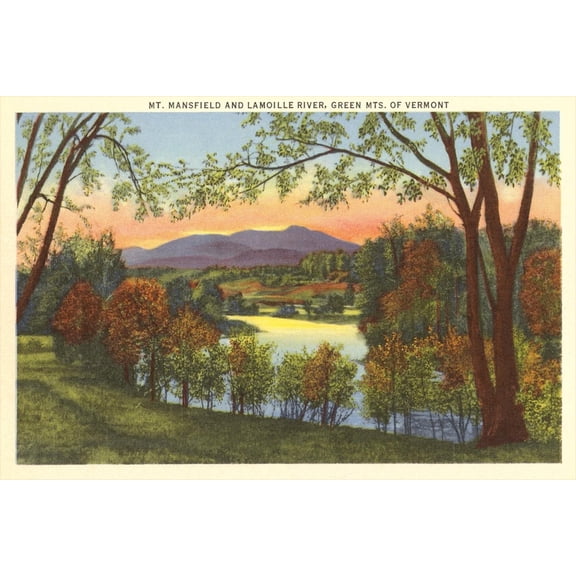 Art.com Mt. Mansfield, Green Mountains, Vermont Art Print, 18" x 12"