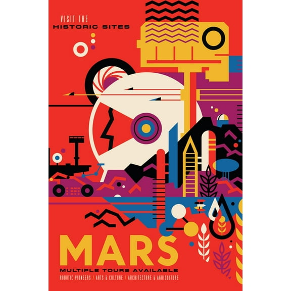 Art.com NASA/JPL: Visions Of The Future - Mars Art Print, 12" x 18"