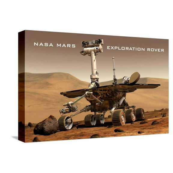 Art.com NASA Mars Exploration Rover Sprit Opportunity Photo Stretched Canvas Print Wall Art, 18" x 12"