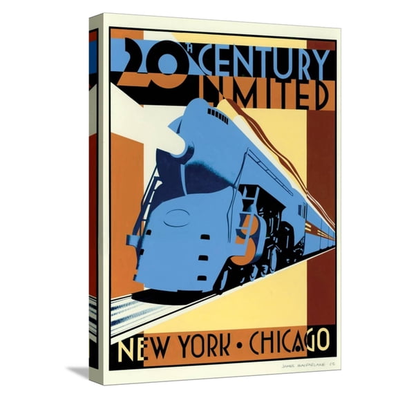 Art.com NY to Chicago Stretched Canvas Print Wall Art by Brian James, 12" x 16"