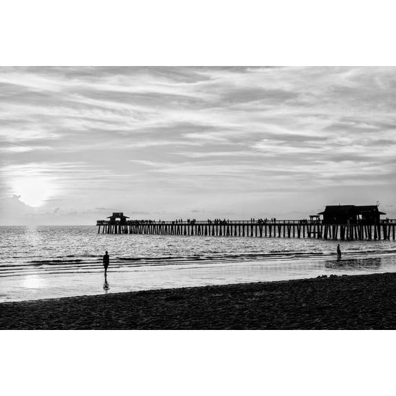 Art.com Naples Florida Pier at Sunset Photographic Print by Philippe Hugonnard, 18" x 12"