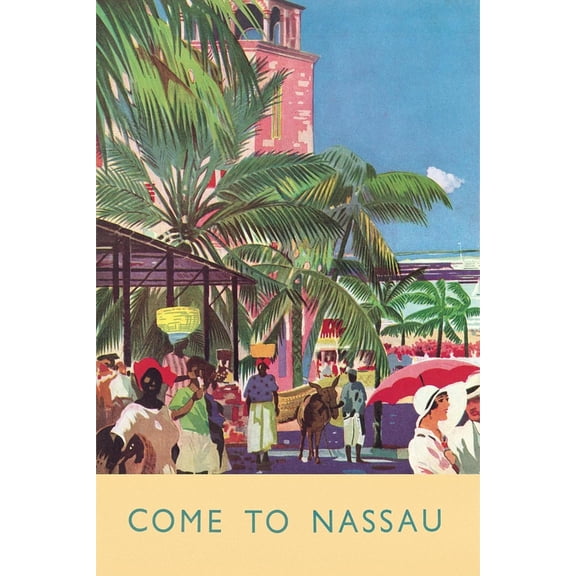 Art.com Nassau Travel Poster Art Print, 12" x 18"