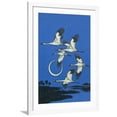 thumbnail image 1 of Art.com Nature Magazine - View of a Flock of Geese Flying in Formation in the Moonlight, c.1951 Art Print by Lantern Press, White Frame Wall Art, 32" x 44", 1 of 5