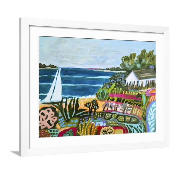 Art.com Nautical Whimsy II Art Print by Karen Fields, White Frame Wall Art, 40" x 32"