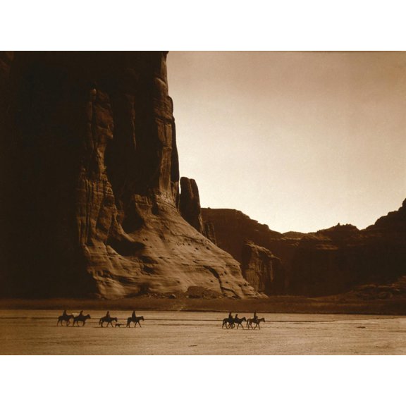 Art.com Navajos, Canyon De Chelly, c.1904 Photographic Print by Edward S^ Curtis, 24" x 18"