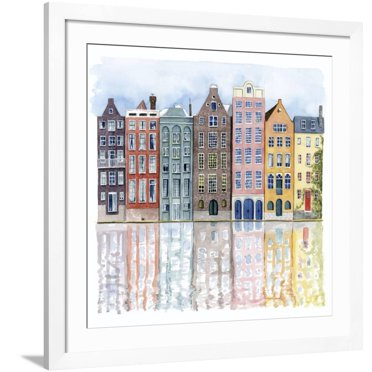 Art.com Neighborhood I Art Print by Grace Popp, White Frame Wall Art, 38" x 38"