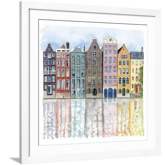 Art.com Neighborhood I Art Print by Grace Popp, White Frame Wall Art, 38" x 38"