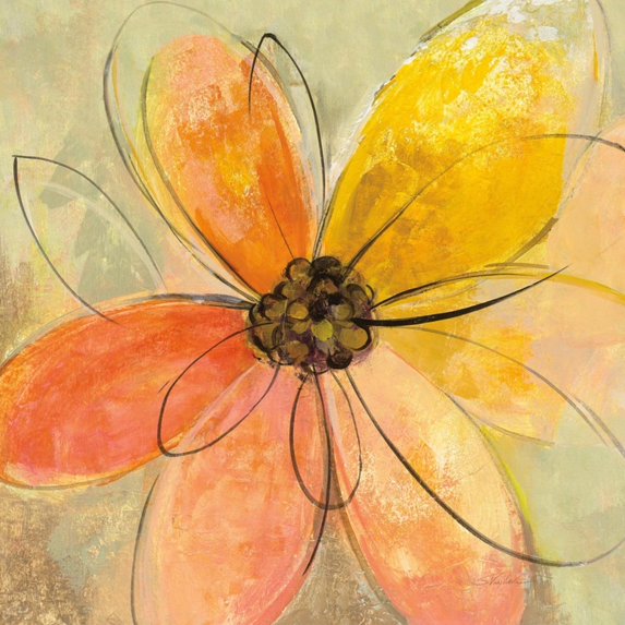 Art.com Neon Floral II Art Print by Silvia Vassileva, 24" x 24"
