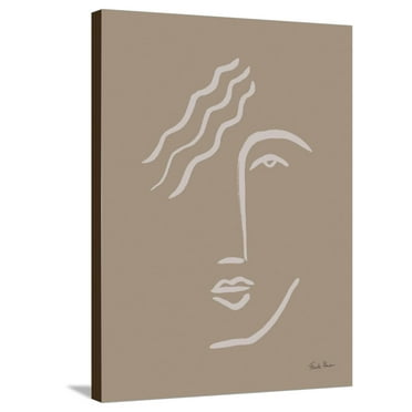Art.com Neutral Faces I Stretched Canvas Print Wall Art by Farida Zaman, 24" x 32"