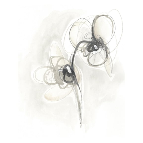 Art.com Neutral Floral Gesture I Art Print by June Erica Vess, 18" x 24"
