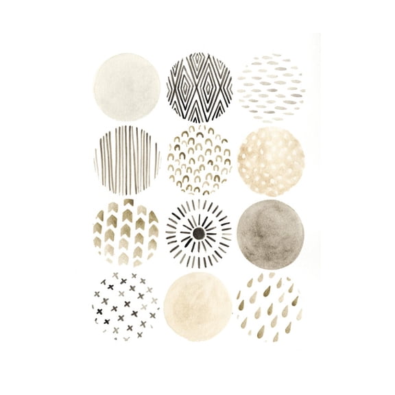 Art.com Neutral Pattern Play II Art Print by June Vess, 24" x 32"