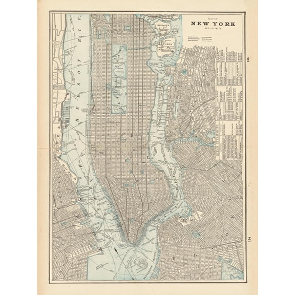 Art.com New York City Map Art Print by Wild Apple Portfolio, 12" x 16"