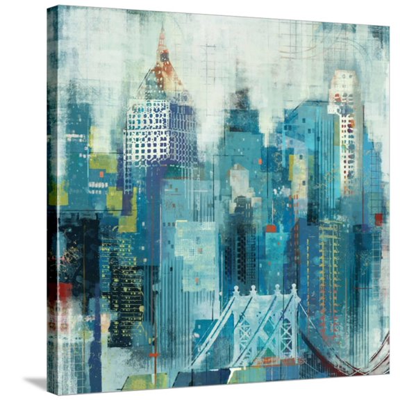 Art.com New York City Stretched Canvas Print Wall Art by Eric Yang, 30" x 30"