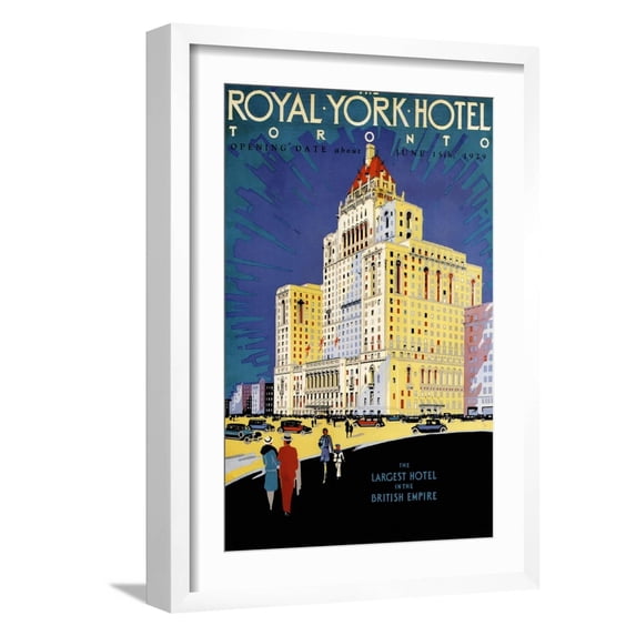 Art.com New York Hotel Of Toronto Art Print, White Frame Wall Art, 17" x 23"