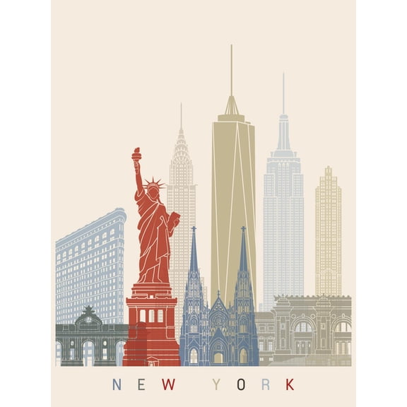 Art.com New York Skyline Poster Art Print by paulrommer, 18" x 24"