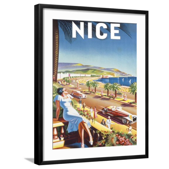 Art.com Nice Art Print by De'Hey, Black Frame Wall Art, 23" x 29"