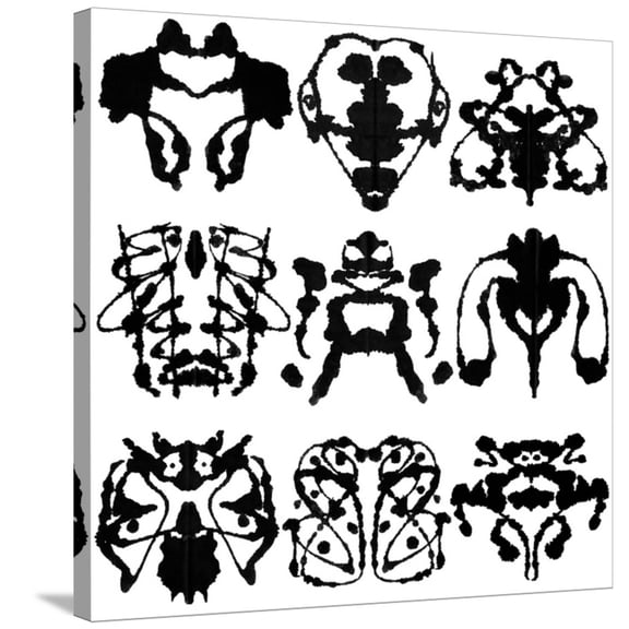 Art.com Nine Rorschach Test Stretched Canvas Print Wall Art by akova, 30" x 30"