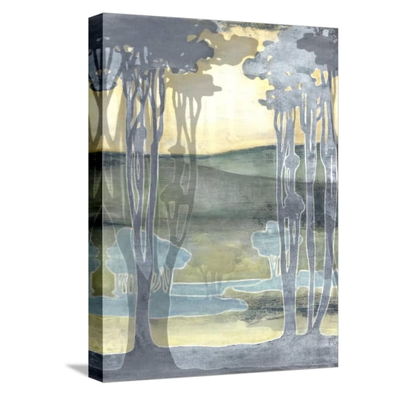 Art.com Non-Embellished Nouveau Landscape I Stretched Canvas Print Wall Art by Jennifer Goldberger, 12" x 16"