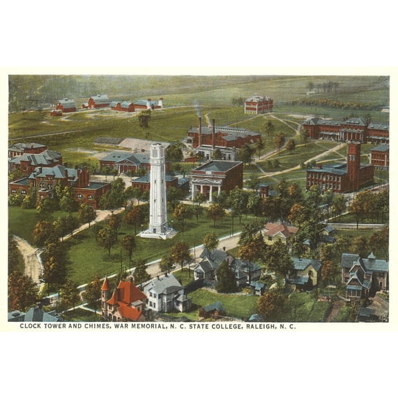 Art.com North Carolina State College, Raleigh Art Print, 18" x 12"