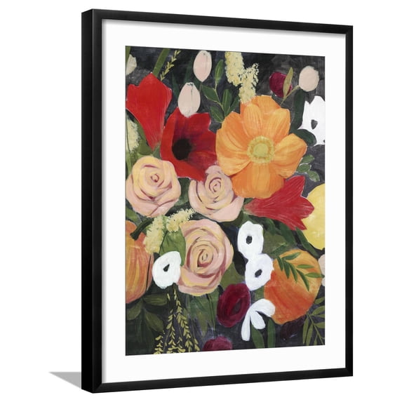 Art.com November Bouquet II Art Print by Grace Popp, Black Frame Wall Art, 23" x 29"