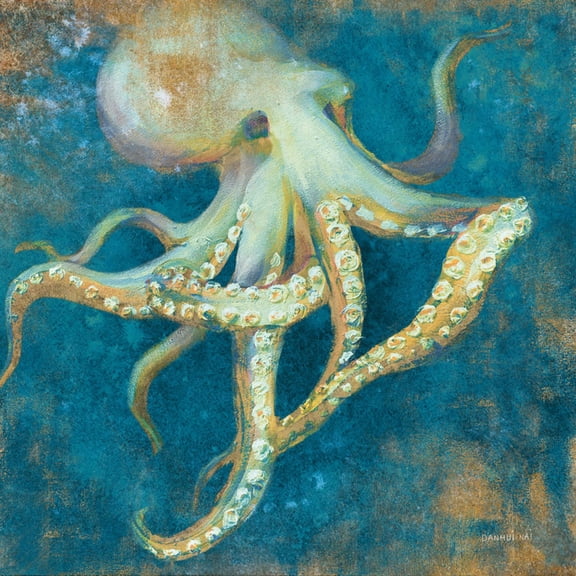 Art.com Ocean Octopus Art Print by Danhui Nai, 16" x 16"