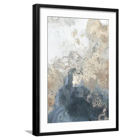 Art.com Ocean Splash II Indigo Version Art Print by PI Studio, Black Frame Wall Art, 21" x 29"