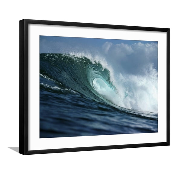 Art.com Ocean Wave Photographic Print by Rick Doyle, Black Frame Wall Art, 29" x 23"