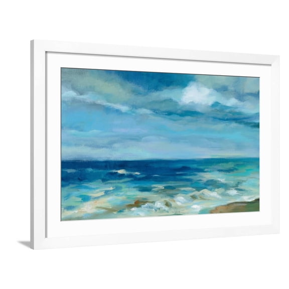 Art.com Ocean Waves Art Print by Silvia Vassileva, White Frame Wall Art, 44" x 32"