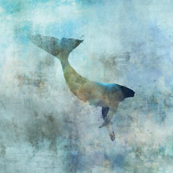 Art.com Ocean Whale 3 Art Print by Ken Roko, 16" x 16"