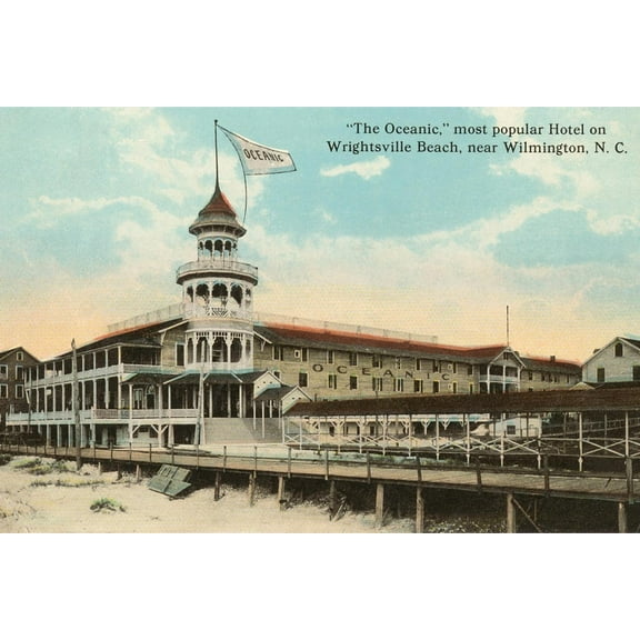 Art.com Oceanic Hotel, Wrightsville Beach, North Carolina Art Print, 24" x 16"