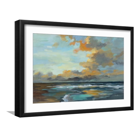 Art.com Oceanside Sunset Art Print by Silvia Vassileva, Black Frame Wall Art, 23" x 17"