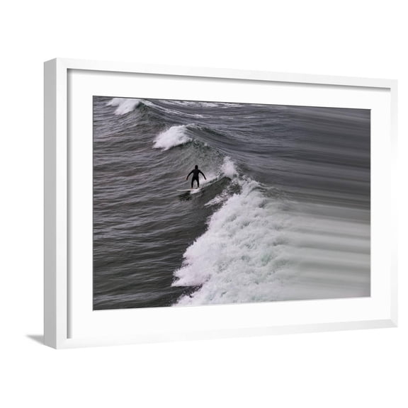 Art.com Oceanside Surf I Photo by Lee Peterson, White Frame Wall Art, 29" x 21"