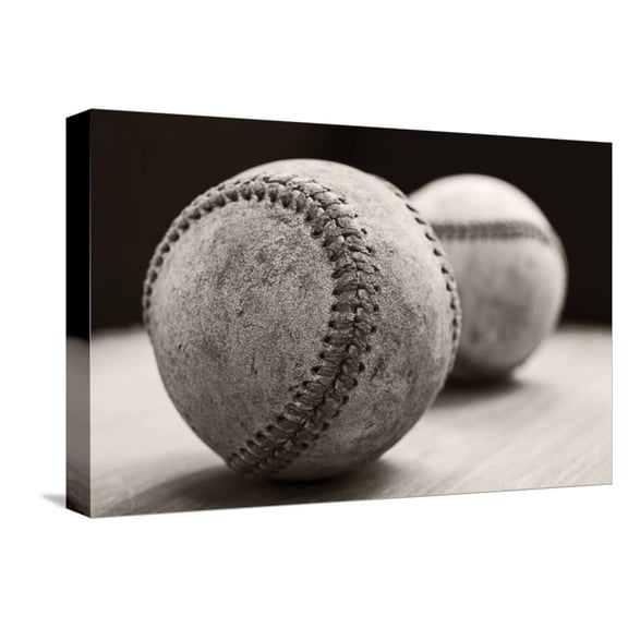 Art.com Old Baseballs Stretched Canvas Print Wall Art by Edward M. Fielding, 18" x 12"
