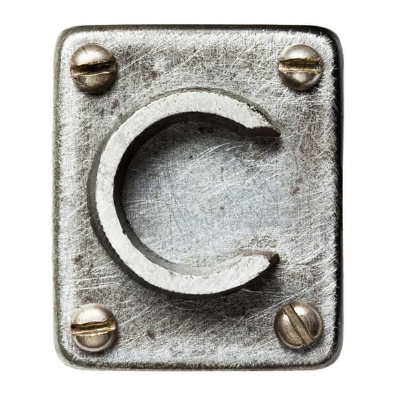 Art.com Old Metal Alphabet Letter C Art Print by donatas1205, 12" x 16"