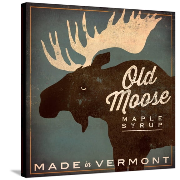Art.com Old Moose Maple Syrup Made in Vermont Stretched Canvas Print Wall Art by Ryan Fowler, 30" x 30"