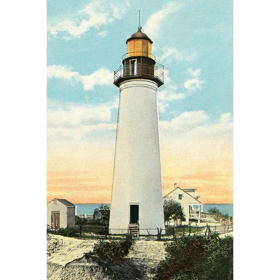 Art.com Old Port Isabel Lighthouse Art Print, 12" x 18"