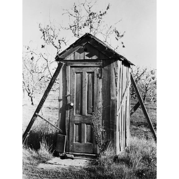 Art.com Outhouse on A Farm Photographic Print, 12" x 16"
