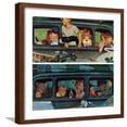 thumbnail image 1 of Art.com Outing or Coming and Going, August 30,1947 Giclee Print by Norman Rockwell, Brown Frame Wall Art, 21" x 21", 1 of 5