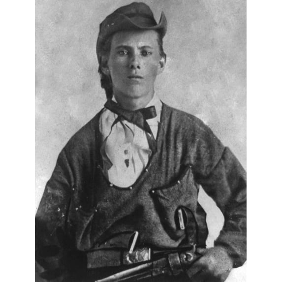 Art.com Outlaw Jesse James Portrait Photograph Art Print by Lantern Press, 12" x 16"