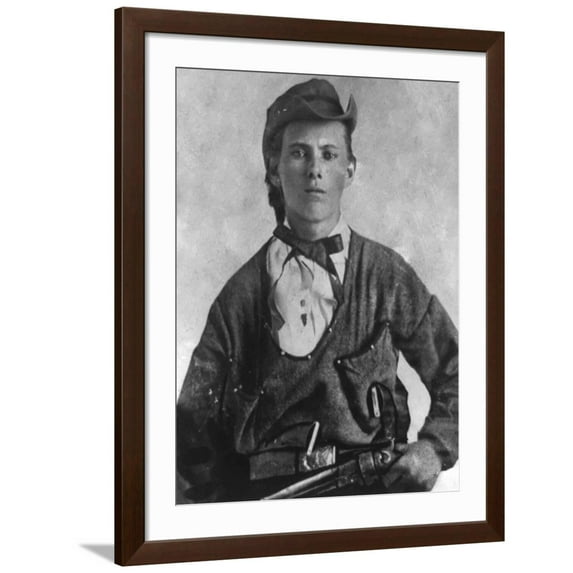 Art.com Outlaw Jesse James Portrait Photograph Art Print by Lantern Press, Brown Frame Wall Art, 32" x 40"