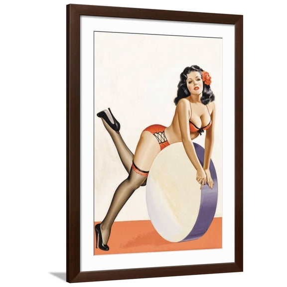 Art.com Over a Drum Art Print by Peter Driben, Brown Frame Wall Art, 32" x 44"